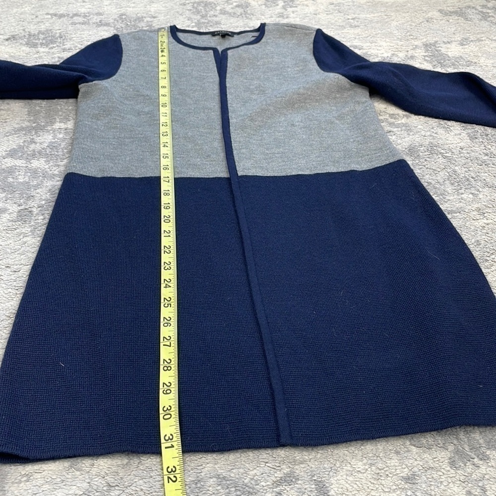 Talbots Wool Blend Color Block Open Front Cardiga… - image 7